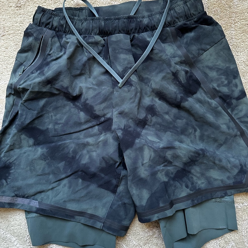 Lululemon Black and Gray Shorts